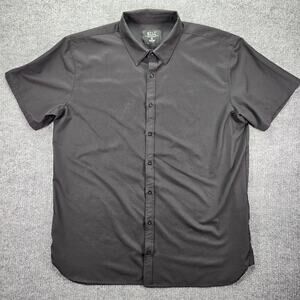 Bylt Premium Basics Shirt Mens XXL 2XL Black Riviera Stretch Short Sleeve